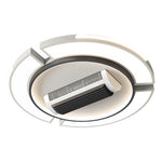 Bladeless Ceiling Fan with Full Spectrum LED Light – Modern Flush Mount