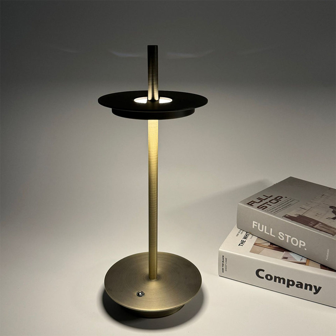 Aria Portable LED Table Lamp – Modern Cordless Metal Buffet Lamp with Dimmable Light