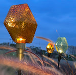 Lumière Diamond Path Light – Modern Landscape LED Bollard in Gold