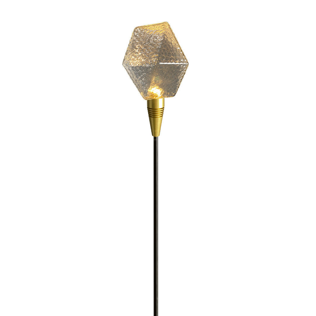 Lumière Diamond Path Light – Modern Landscape LED Bollard in Gold