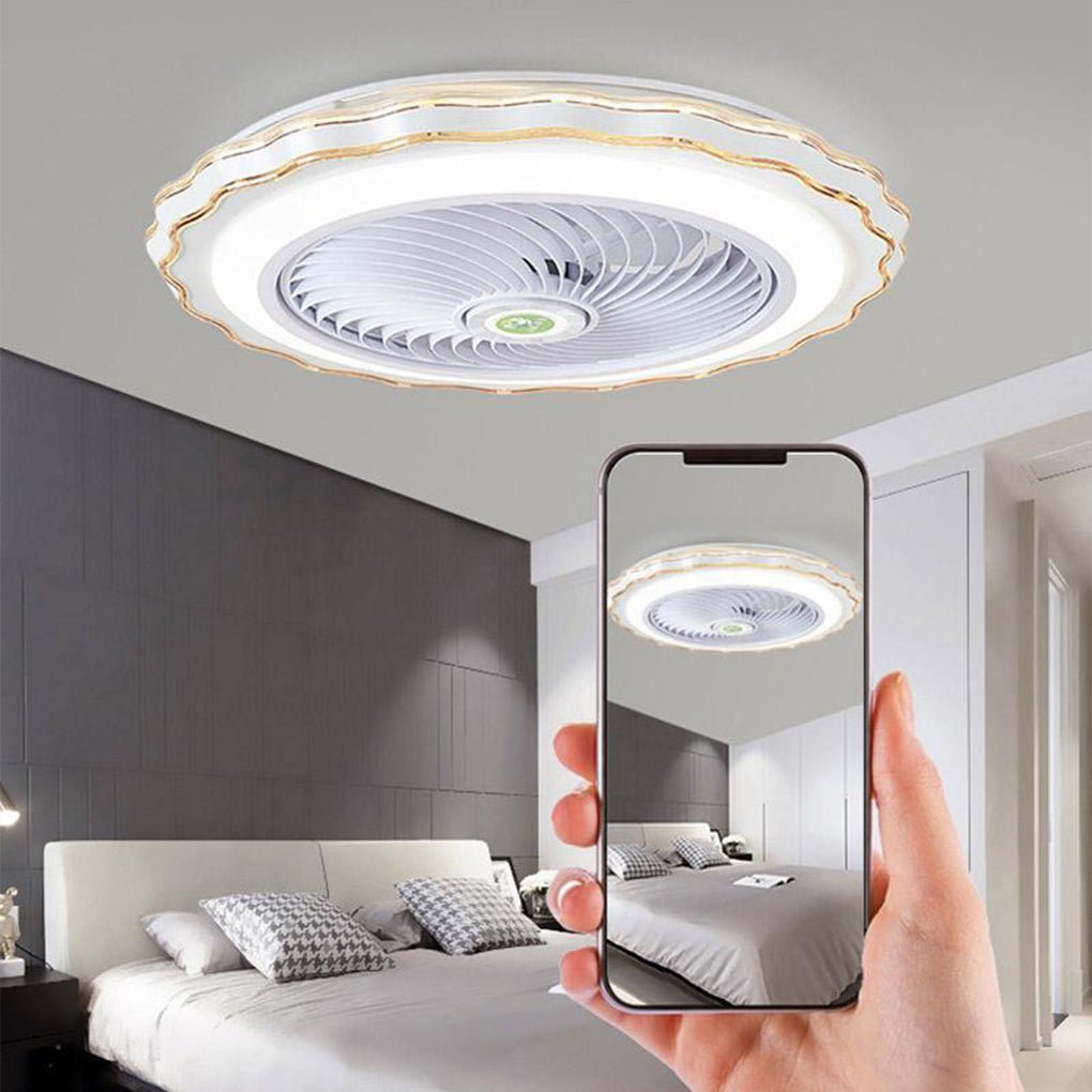 Aurelia Crown Bladeless Ceiling Fan with Integrated LED Light and Remote