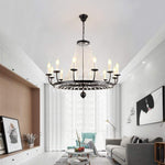Empire Wagon Wheel Chandelier 8 10 12 Candle Lights 20 Adjustable Chain Crystal Accents