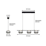 Smoked Gray Glass Pendant Light with Full-Spectrum LED, Italian Minimalist Design