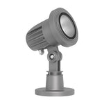 Modern Outdoor Spotlight in Sand Gray Aluminum with Warm 3000K LED