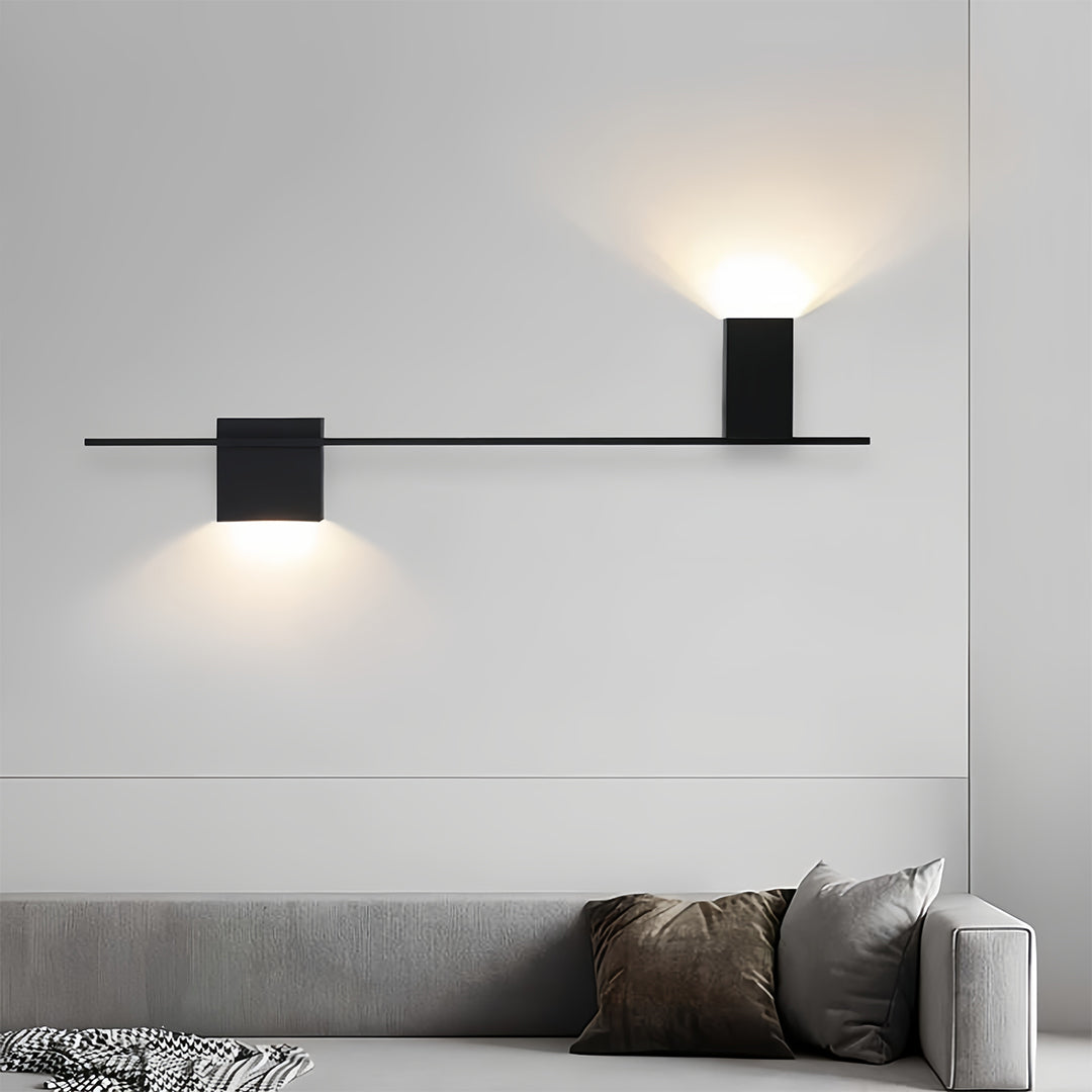 Modern Minimalist Rectangular LED Wall Sconce Set for Bedroom and Living Room