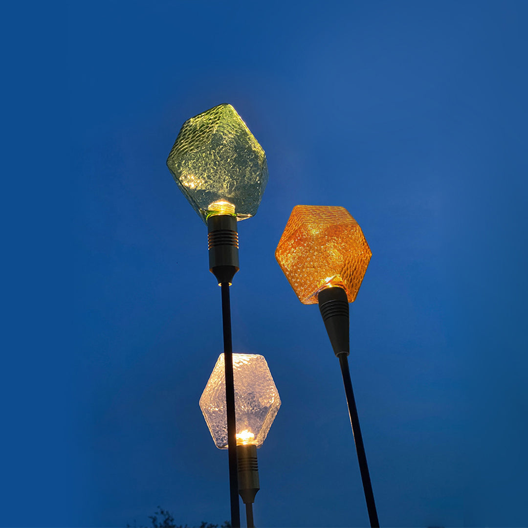 Lumière Diamond Path Light – Modern Landscape LED Bollard in Gold