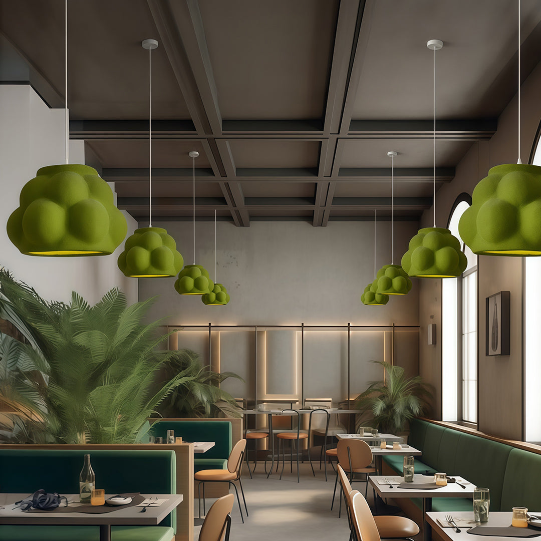 French-Style Metal Pendant Light with Frosted Glass Shade
