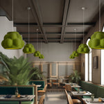 French-Style Metal Pendant Light with Frosted Glass Shade