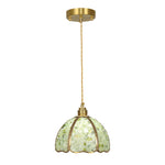 Vintage Crystal Pendant Light in Solid Copper, Small Scale