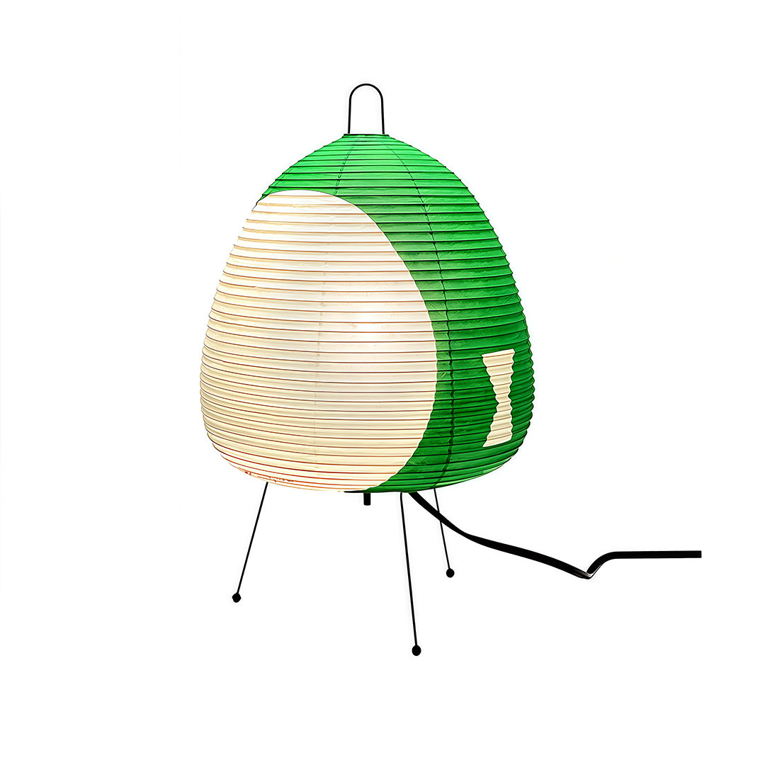Wabi-Sabi Rice Paper Table Lamp with Aluminum Frame, Minimalist Japanese Design for Bedroom & Study