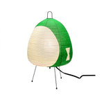 Wabi-Sabi Rice Paper Table Lamp with Aluminum Frame, Minimalist Japanese Design for Bedroom & Study