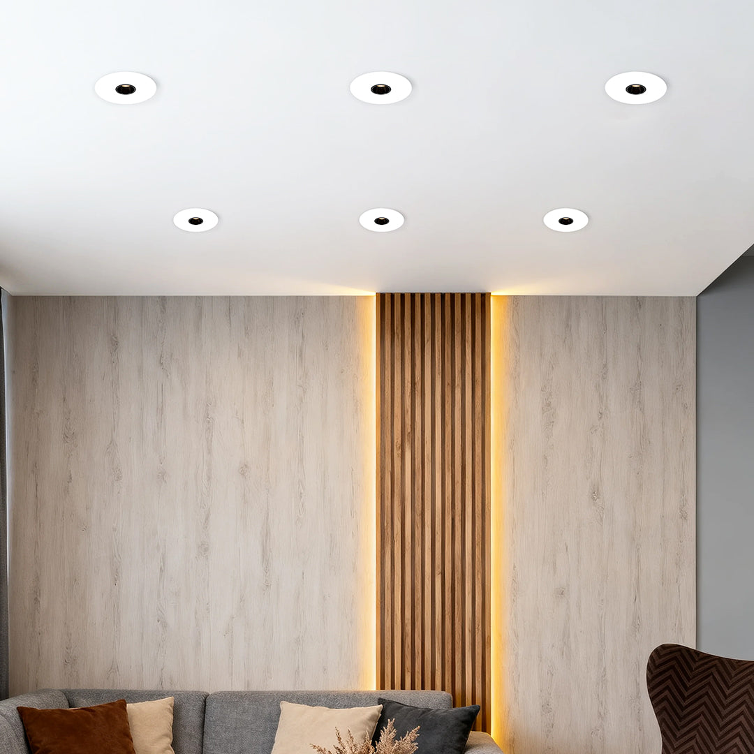 Lumière Noire Mini Recessed Spotlights with Anti-Glare Deep Baffle