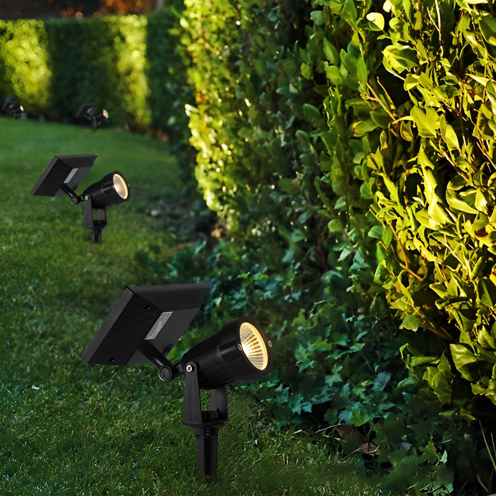 Solar Ground Spike Spotlight with Adjustable RGB LED for Landscape and Trees