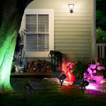 Solar Ground Spike Spotlight with Adjustable RGB LED for Landscape and Trees