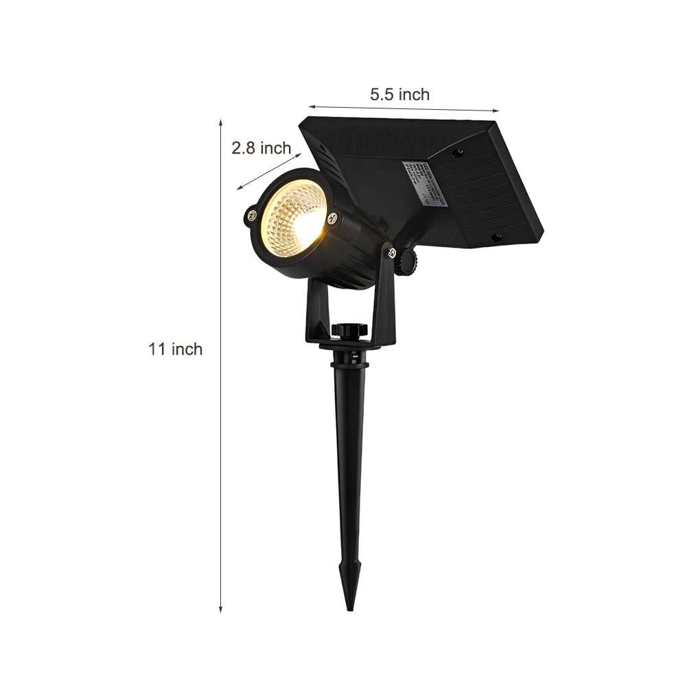 Solar Ground Spike Spotlight with Adjustable RGB LED for Landscape and Trees