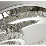 Lumina Crystal Flush Mount Ceiling Light in Stainless Steel