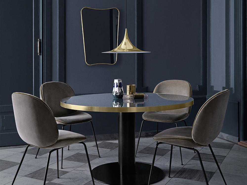 Semi Arch Pendant Light – Designer Aluminum Swag Lamp for Dining & Living Spaces