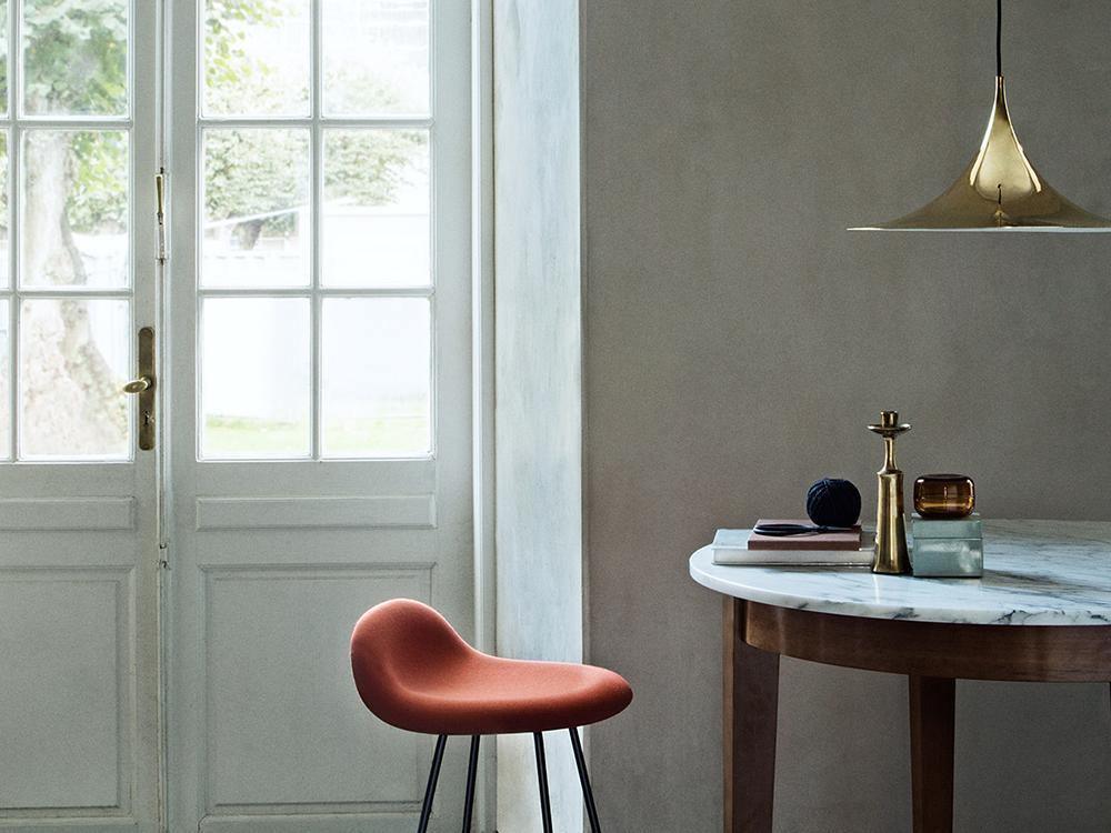 Semi Arch Pendant Light – Designer Aluminum Swag Lamp for Dining & Living Spaces
