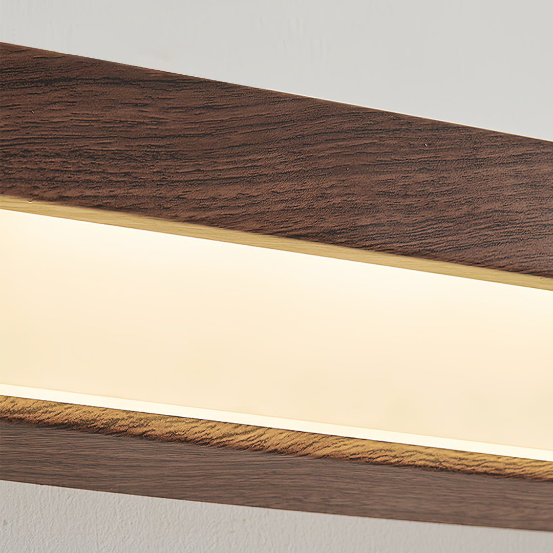 Vintage Wood Grain LED Wall Sconce with Acrylic Diffuser