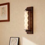 Bamboo Node Silk Wall Sconce in Walnut Finish – Warm LED Accent Light