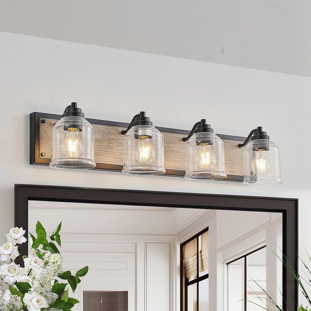 Nordic Geometric Linear Wall Sconce with Multi-Light Iron Frame