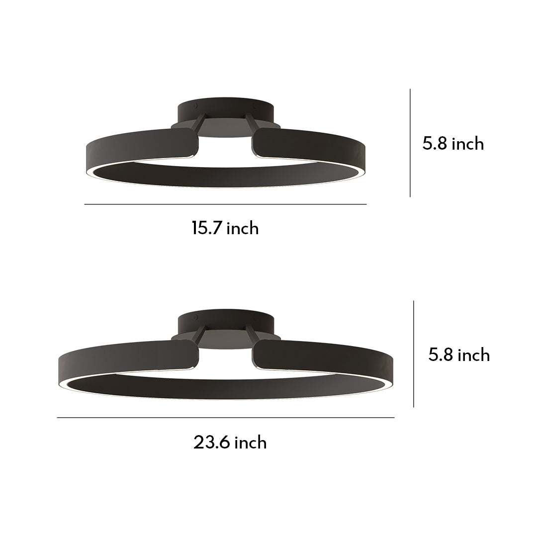Halo LED Flush Mount Ceiling Light in Minimalist Ring Design