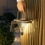 Lumina Clear Glass LED Pendant Light with Solar Power