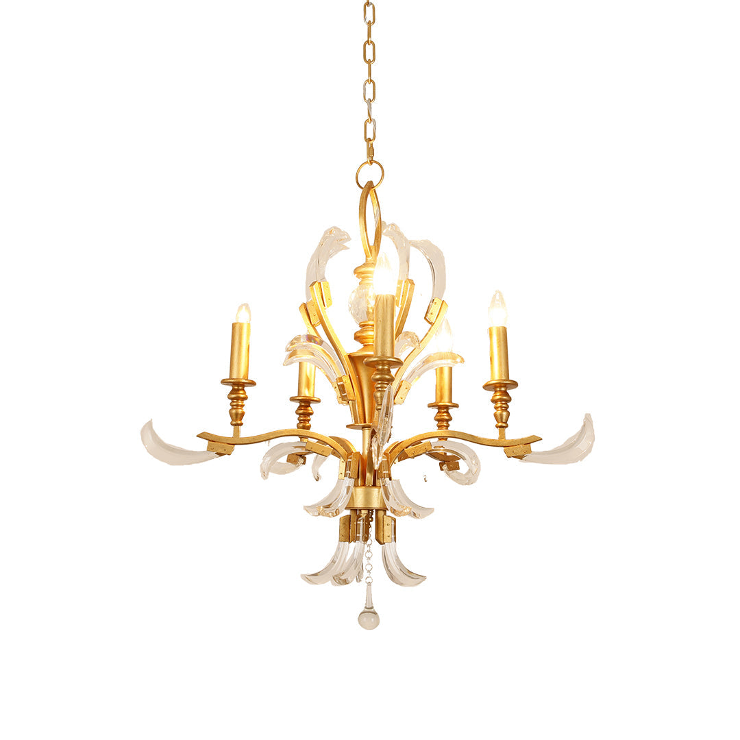 Aurelia Crystal Chandelier in Gold – French Luxury Ceiling Light
