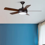 Hanging 3 Gear Wind Speed Retro Wood Fan Blade Mute Energy Saving Ceiling Fans With Lights
