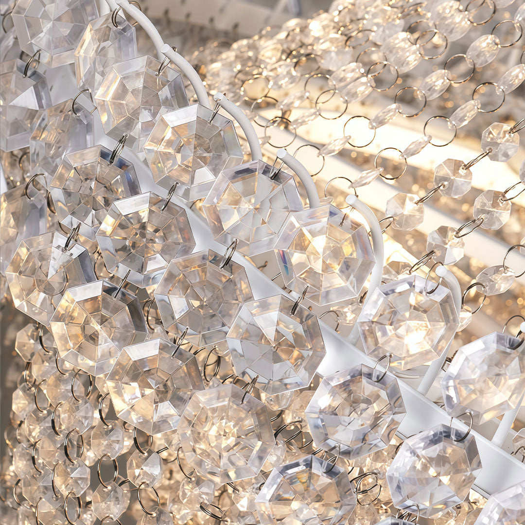 Aurelia Gold Acrylic Crystal Pendant Light for Outdoor Weddings and Events