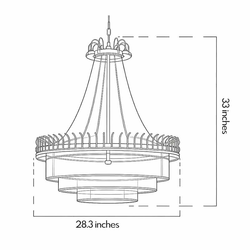 Aurelia Gold Acrylic Crystal Pendant Light for Outdoor Weddings and Events