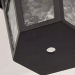 Minimalist Outdoor Pendant Light in Black Aluminum and Clear Glass