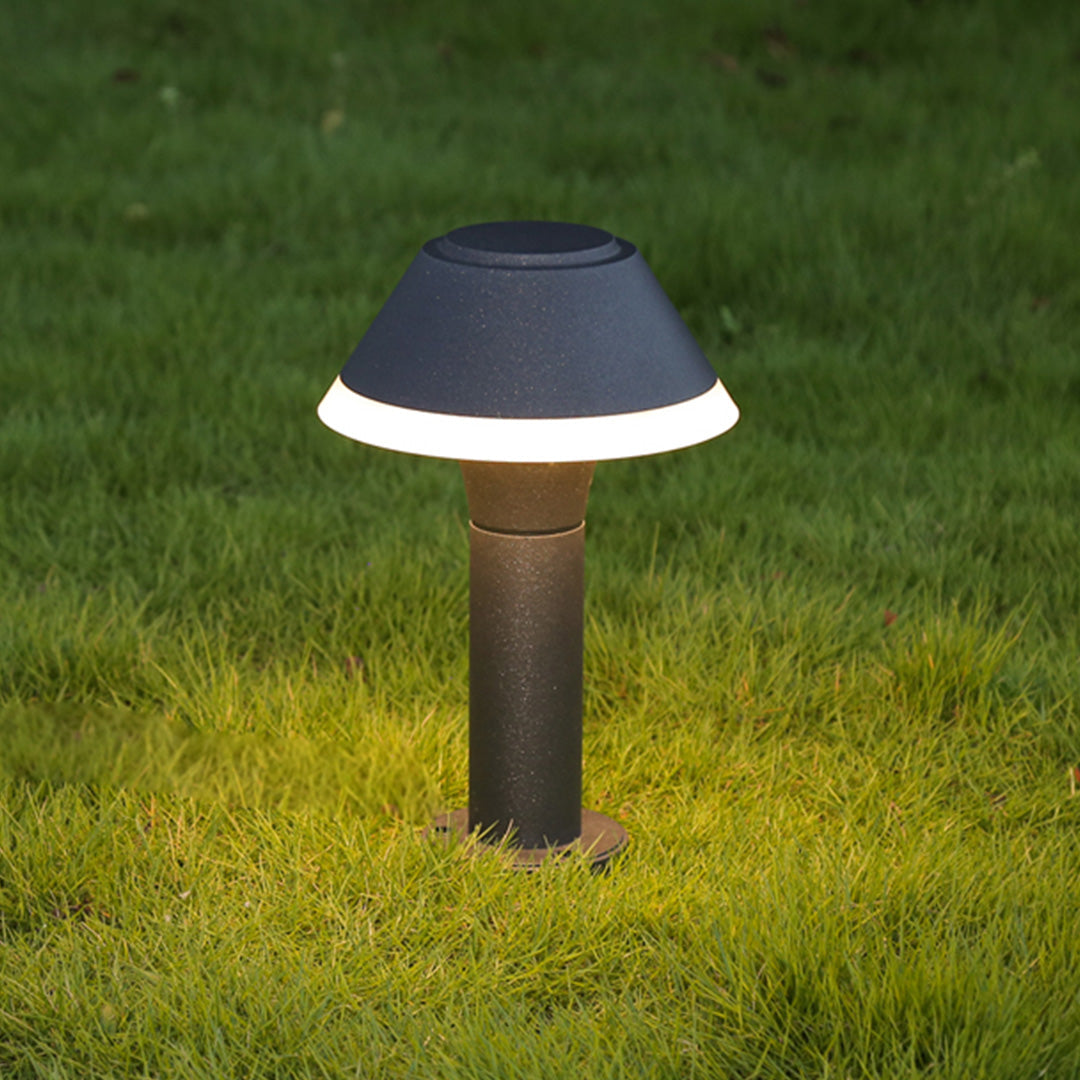 Nordic Minimalist Outdoor Bollard Pathway Lights, 12W LED Landscape Lighting in Black