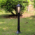 Hexagon Outdoor Post Light in Black – Die-Cast Aluminum LED Path Lighting