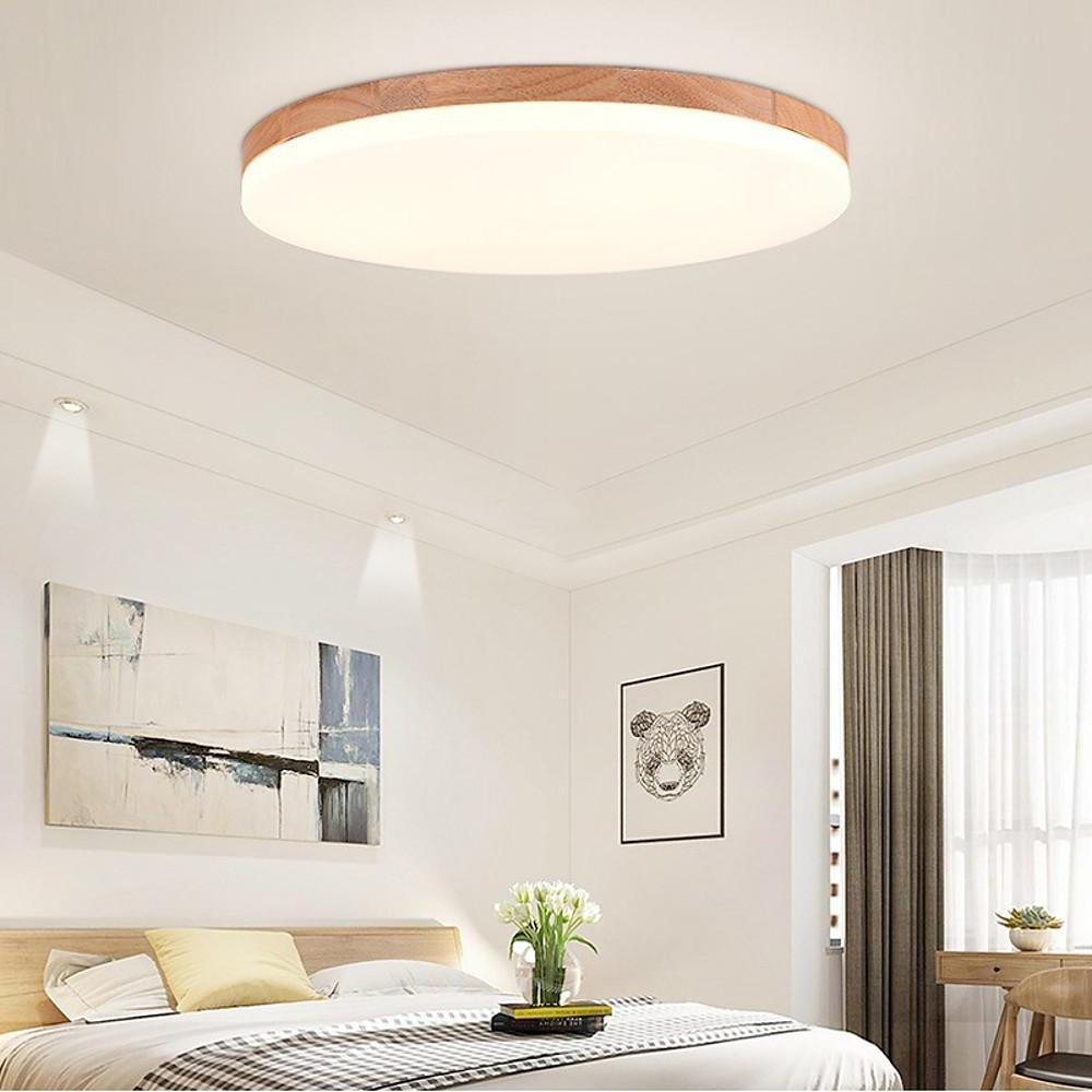 Aurelia Wood & Acrylic LED Flush Mount Ceiling Light