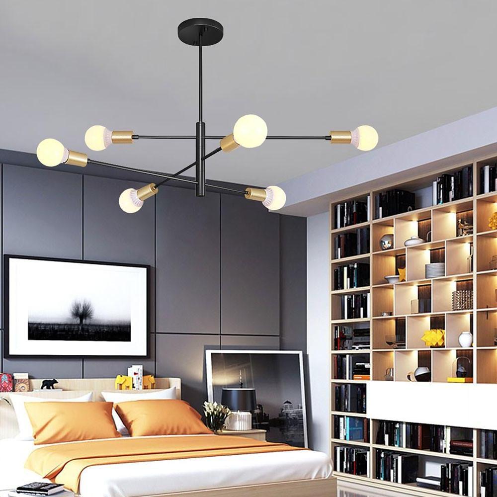 Luxurious 6 Light Sputnik Chandelier With E27 Bulb Base 41 Dia X 31 H