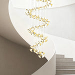 Luxury Ceramic Tulip Chandelier with Gold Stainless Steel Frame