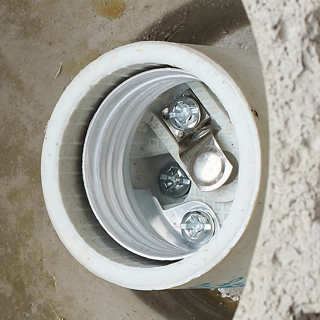 Wabi-Sabi Wood Pendant Light with Cement Accent, Adjustable Hanging