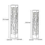 Hollow Modern Landscape Path Light in Black Stainless Steel