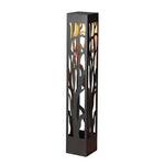 Hollow Modern Landscape Path Light in Black Stainless Steel