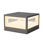 Hollow Square LED Pillar Light | Solar & Hardwired Outdoor Fence Post Lamp