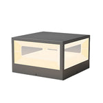 Hollow Square LED Pillar Light | Solar & Hardwired Outdoor Fence Post Lamp