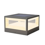 Hollow Square LED Pillar Light | Solar & Hardwired Outdoor Fence Post Lamp