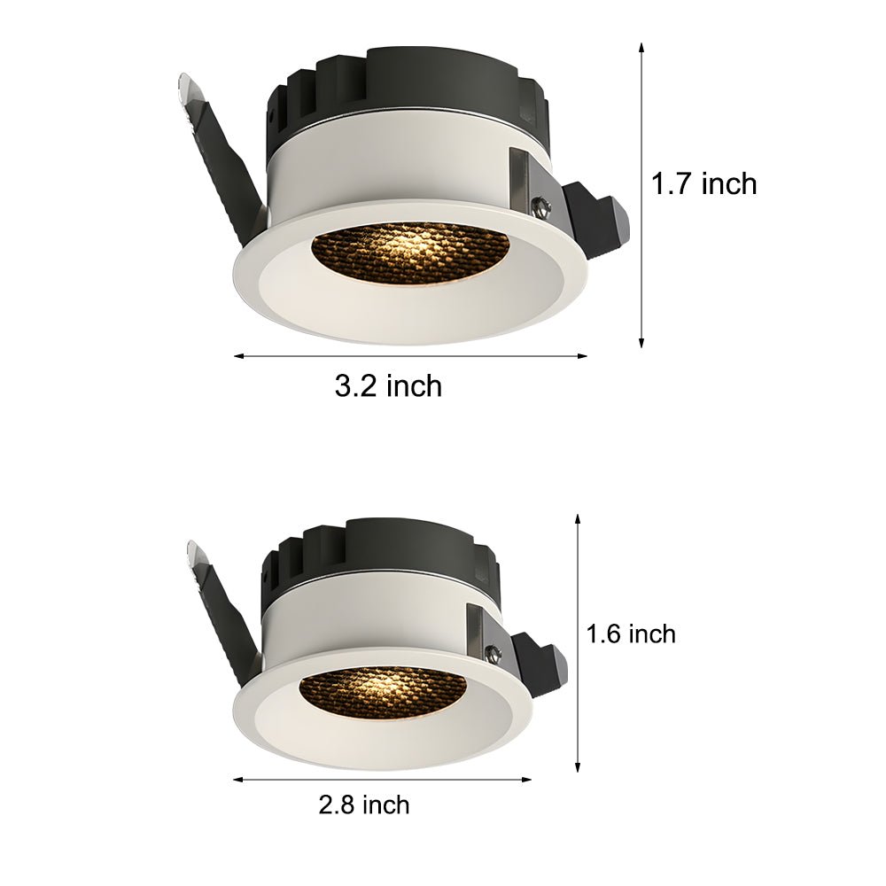 Honeycomb Nest Lens LED Recessed Downlight in White, 7W/9W