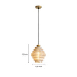 Honeycomb Glass Pendant Light, Mid-Century Modern Ceiling Lamp