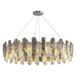 Lumière de Cristal Contemporary Crystal Chandelier with Adjustable Chain
