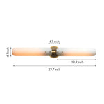 Art Deco Glass Wall Sconce in Polished Brass for Modern Interiors
