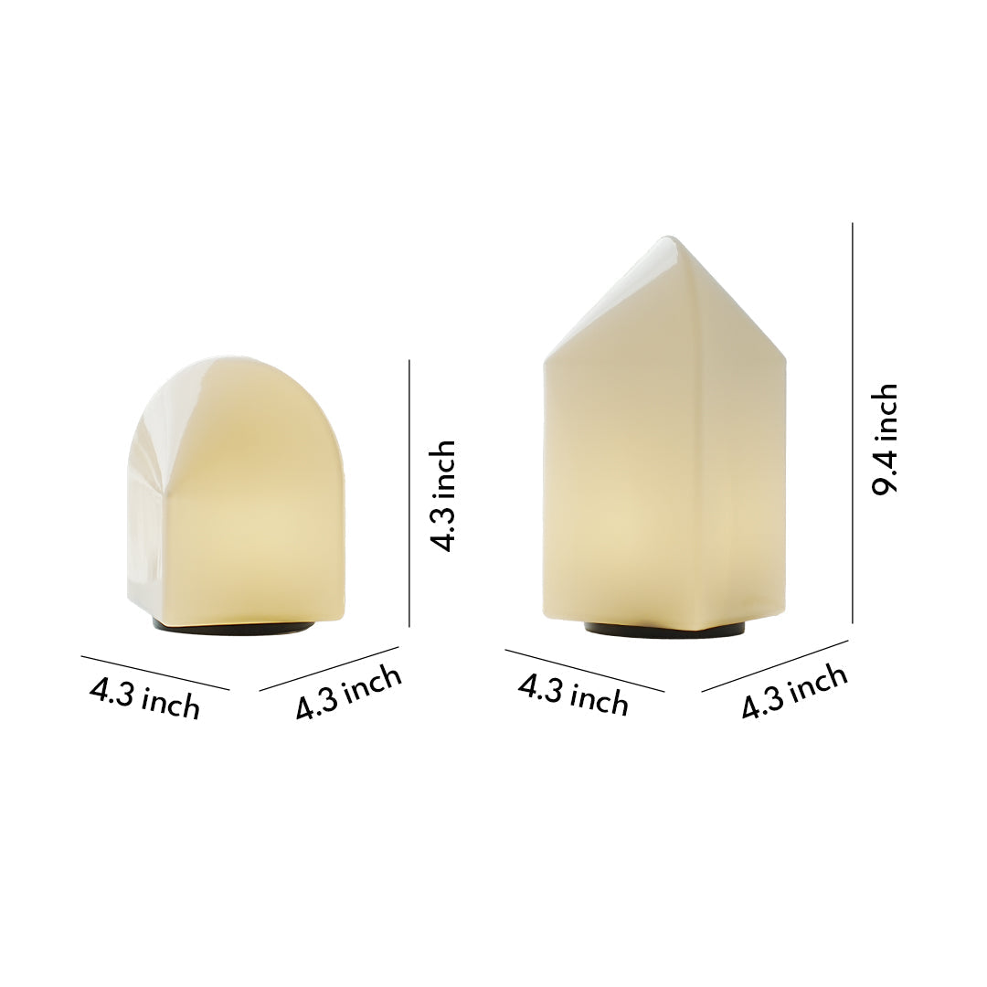 Lumina White Glass Table Lamp — Warm Ambient LED Night Light