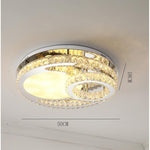Lumina Crystal Flush Mount Ceiling Light in Stainless Steel