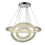 Luxury Crystal Led Chandelier 3 Tier Geometric Or Stacked Led Pendant Light